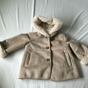 Zara Child Light Brown Suede Jacket Size 9-12M